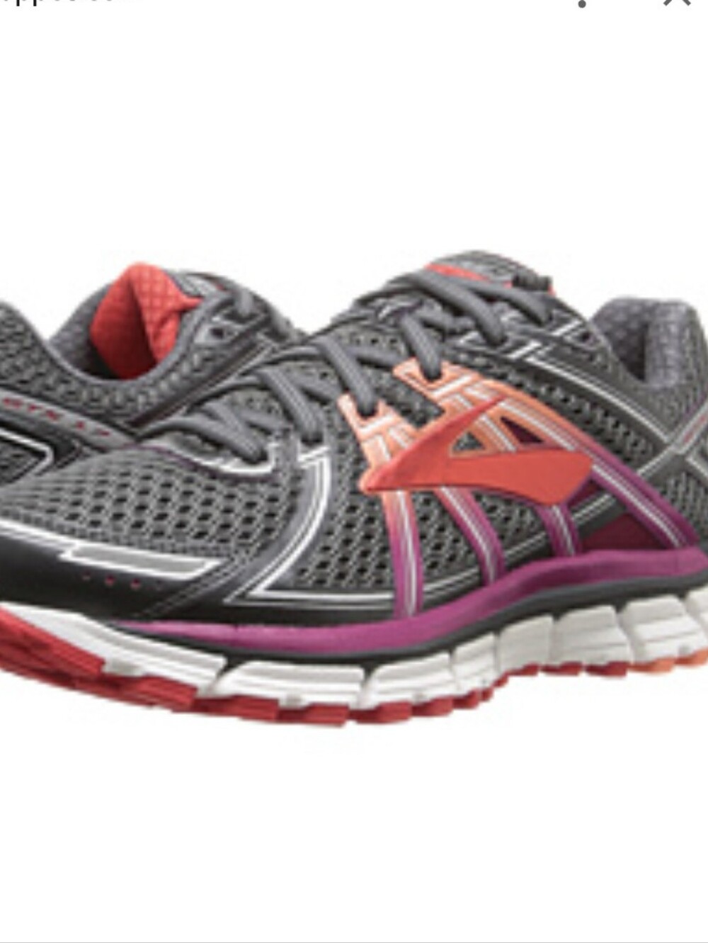 Brooks Adrenaline GTS 17 Gray/Magenta/Coral Running Shoes